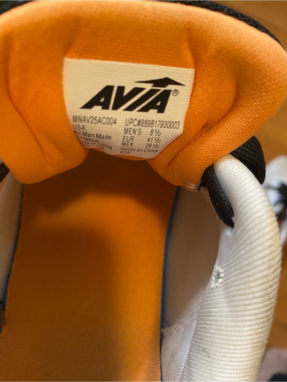 Avia Men’s Athletic Shoes - White & Orange